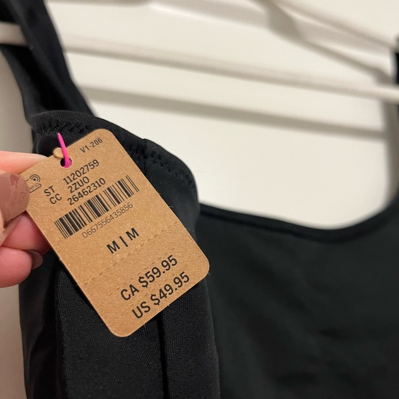 BNWT VICTORIA’S SECRET PINK | BLACK SCOOP ONE-PIECE SWIMSUIT SIZE M - Picture 2 of 5